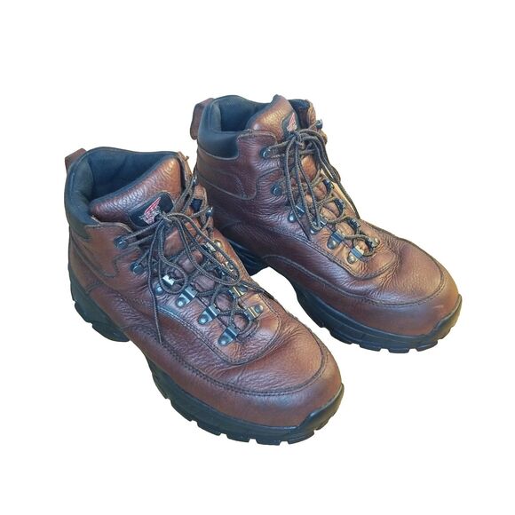 Red Wing Boots Men\'s Size 8 Brown Leather Work Hiking Waterproof Soft Toe 8683 main image 5